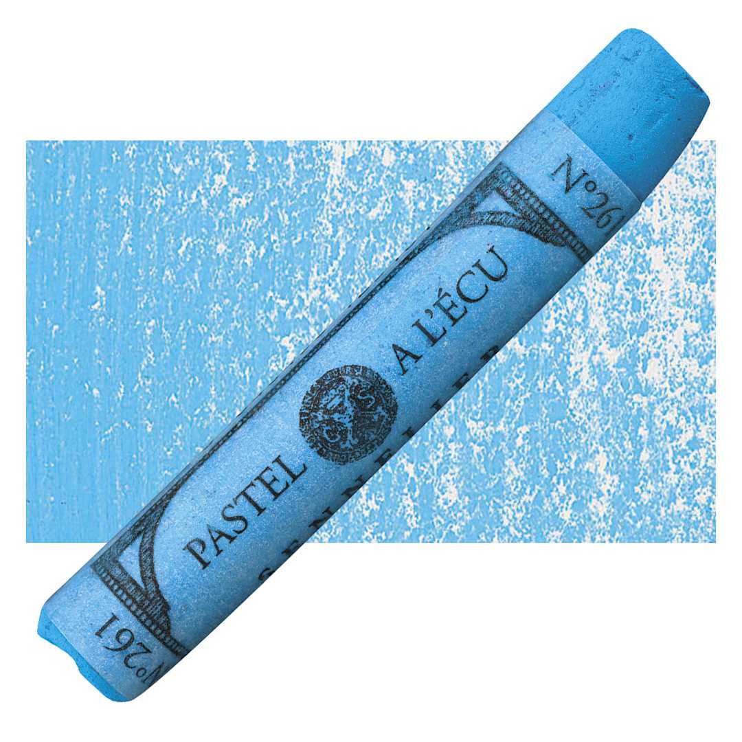 Open in modal - Sennelier Soft Pastel - Cerulean Blue 261 pastel and swatch