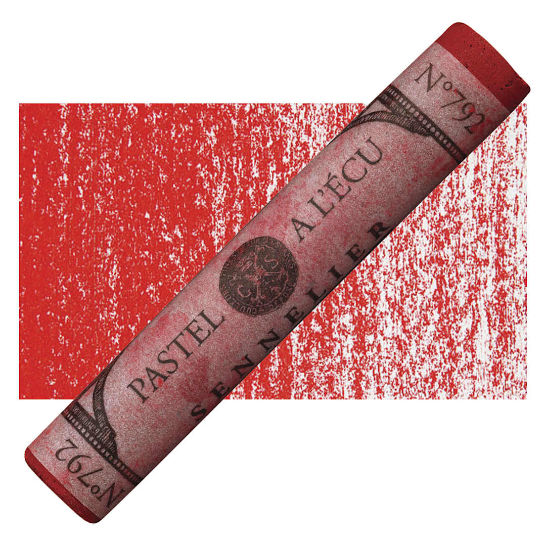 Open in modal - Sennelier Soft Pastel - Chinese Vermilion 792 pastel and swatch