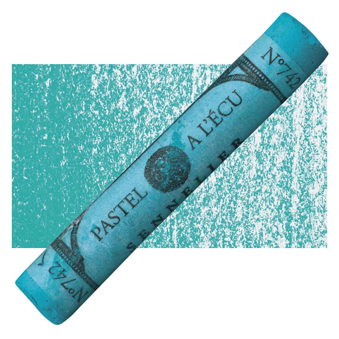 Open in modal - Sennelier Soft Pastel - English Blue pastel and swatch