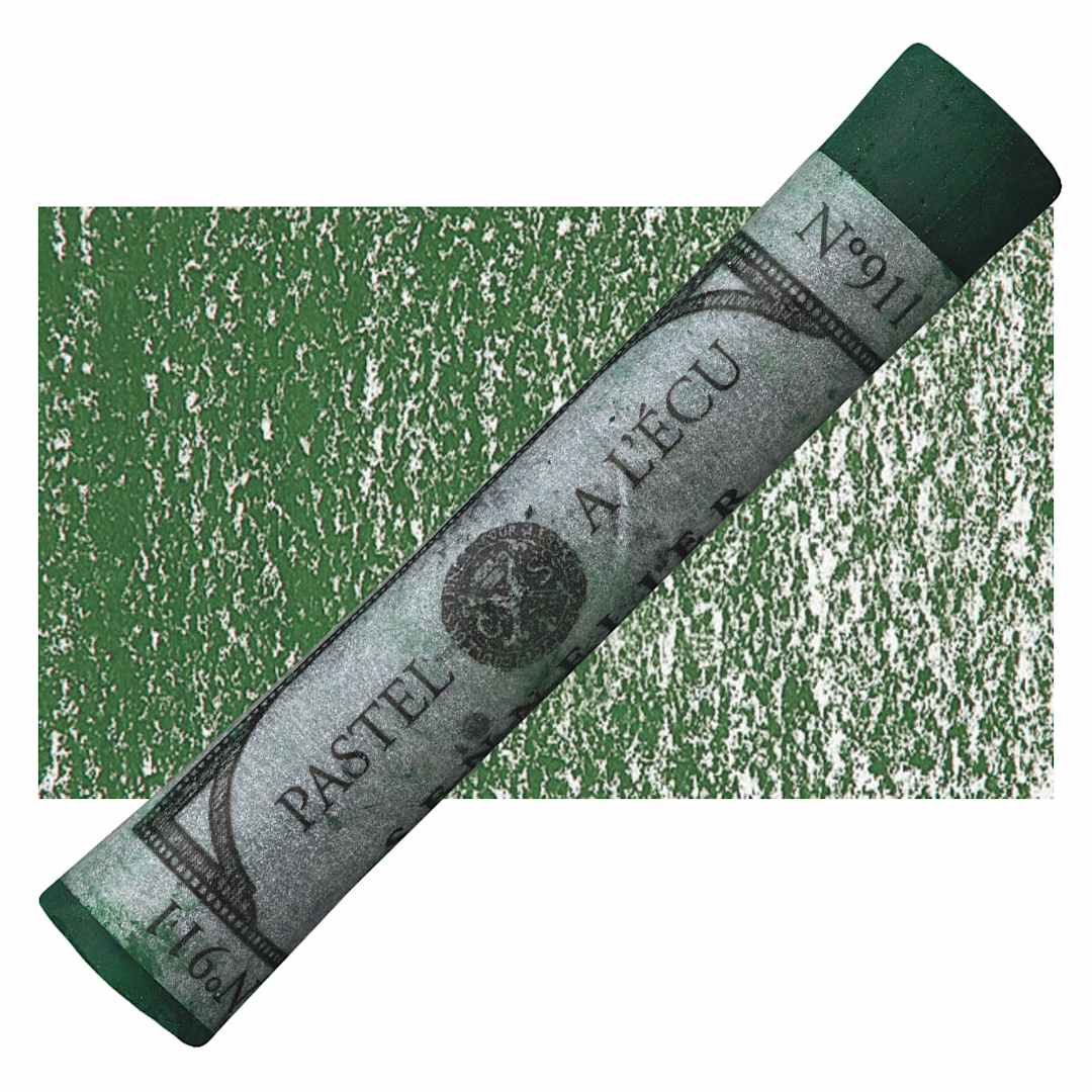 Open in modal - Sennelier Soft Pastel - Forest Green 911 pastel and swatch
