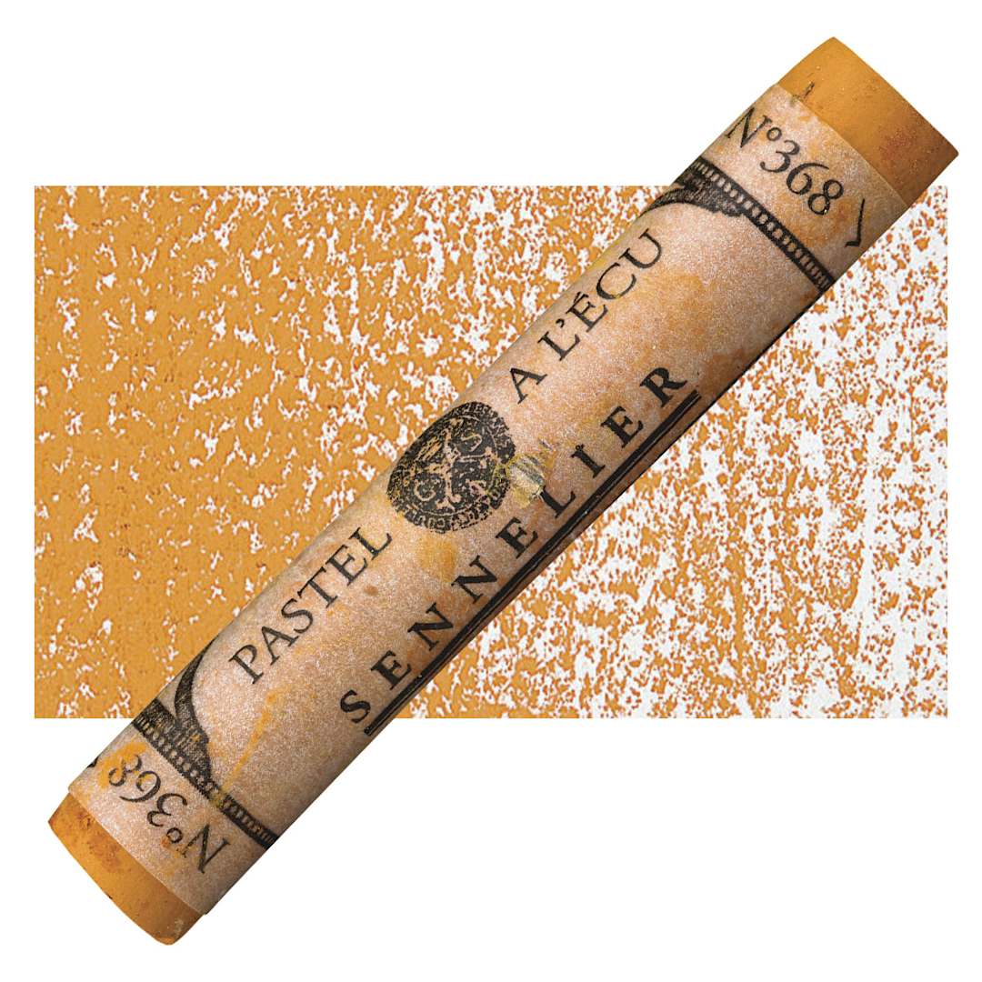 Open in modal - Sennelier Soft Pastel - Gamboge 368 pastel and swatch