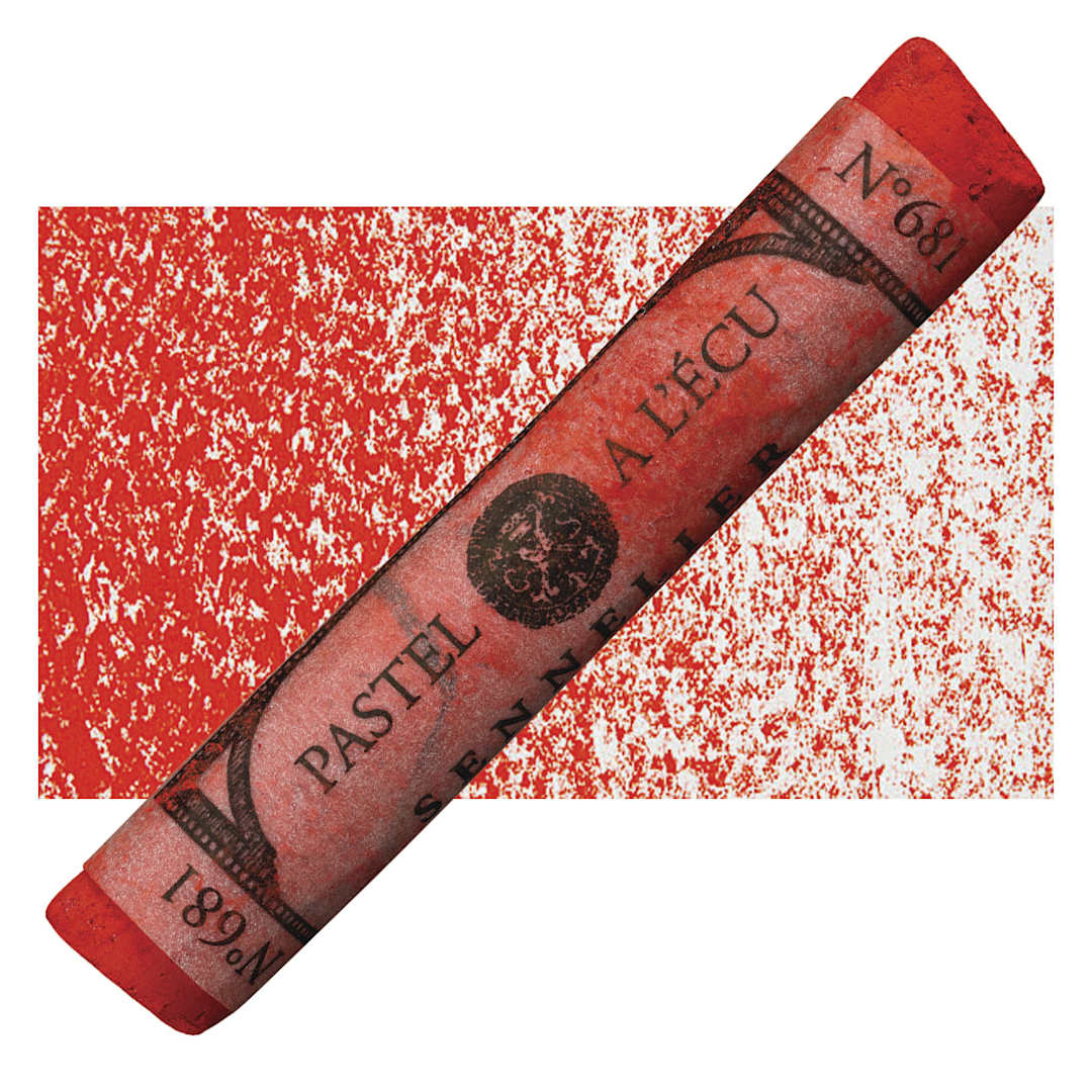 Open in modal - Sennelier Soft Pastel - Helios Red pastel and swatch
