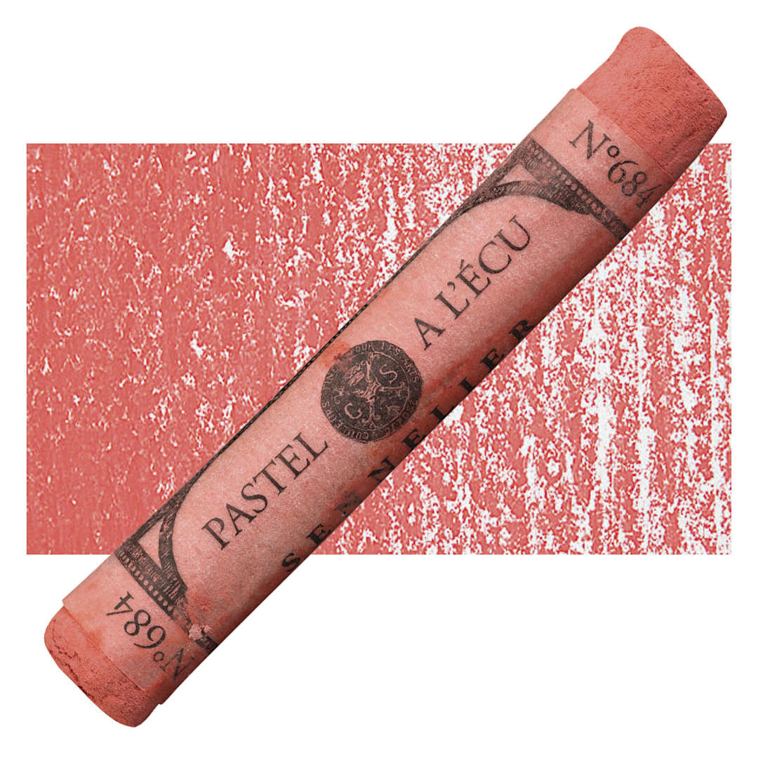 Open in modal - Sennelier Soft Pastel - Helios Red pastel and swatch