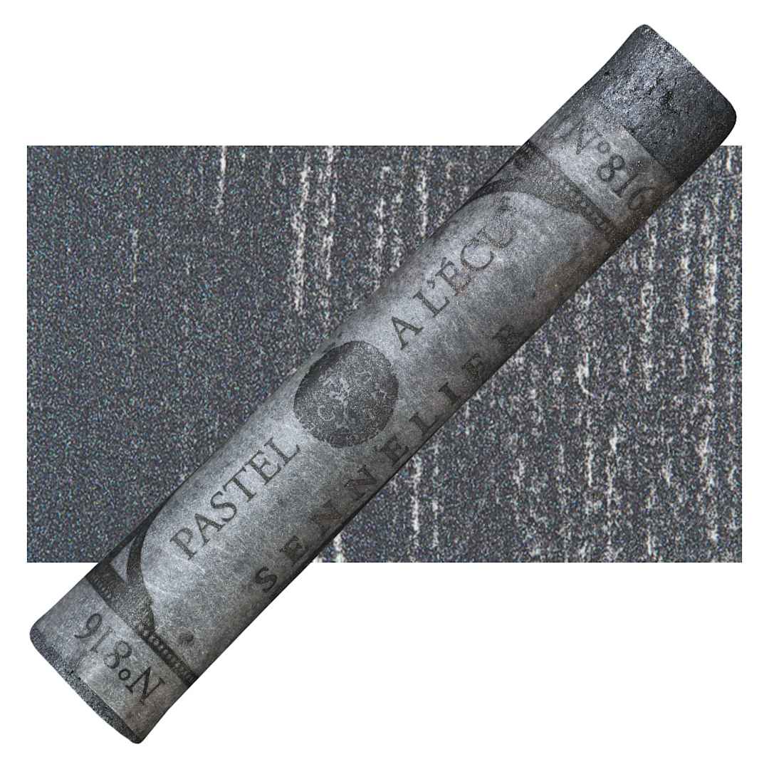 Open in modal - Sennelier Soft Pastel - Iridescent Black 816 pastel and swatch