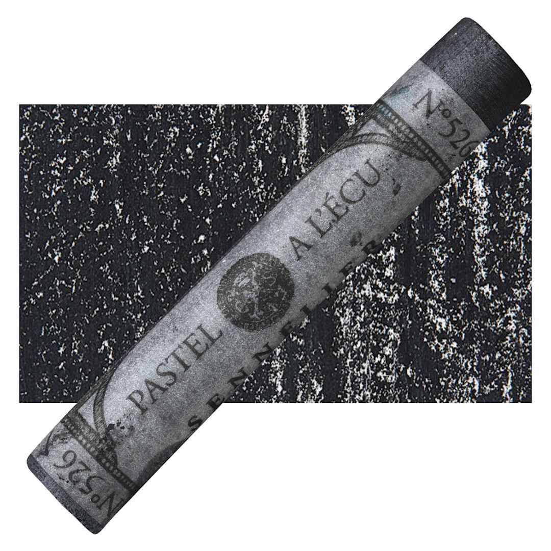 Open in modal - Sennelier Soft Pastel - Lamp Black 526 pastel and swatch