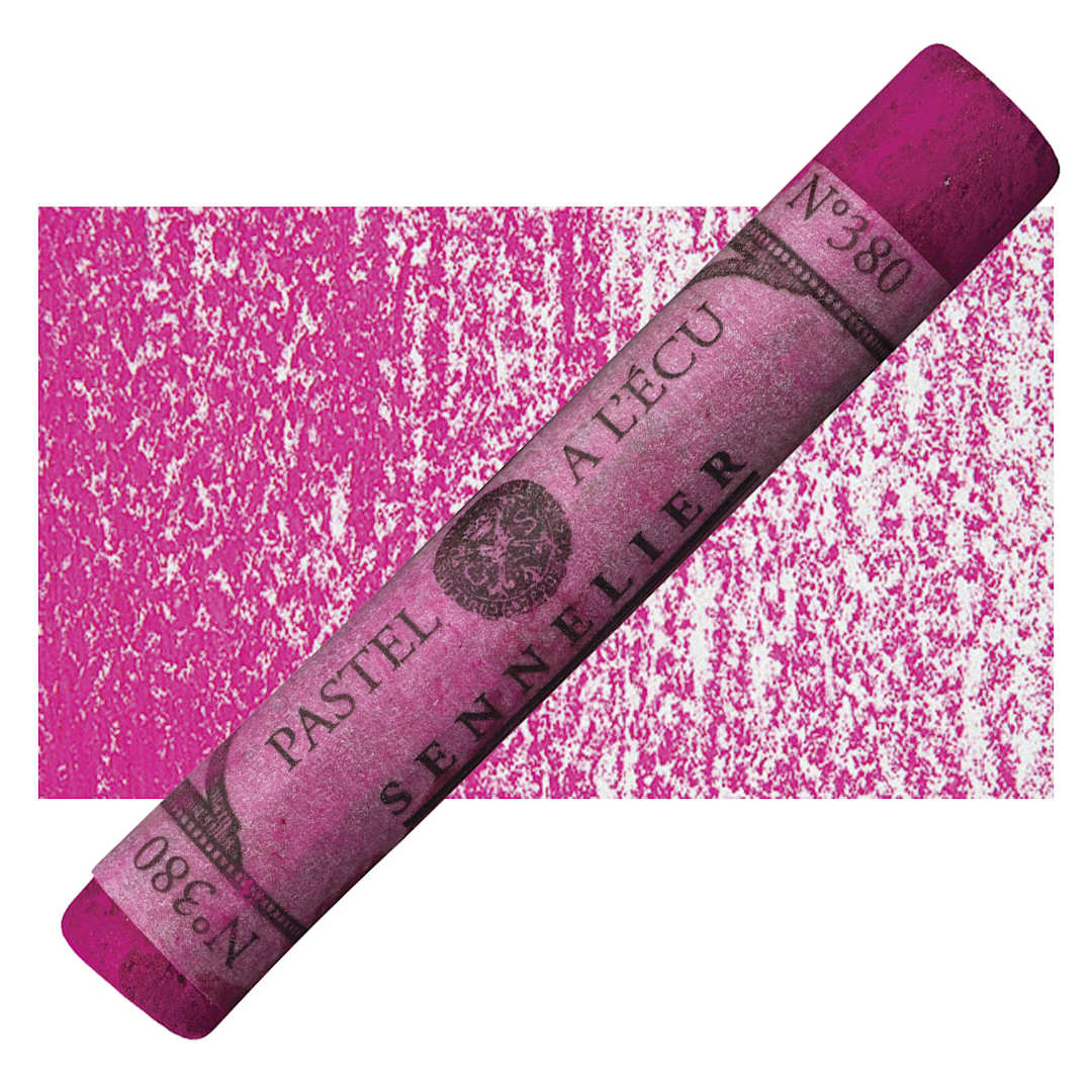 Open in modal - Sennelier Soft Pastel - Madder Carmine 380 pastel and swatch
