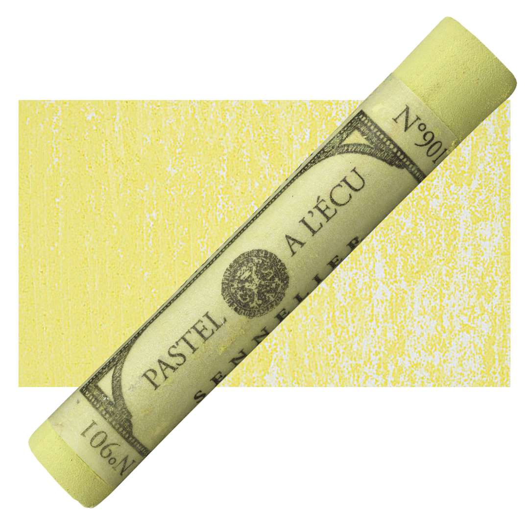 Open in modal - Sennelier Soft Pastel - Nickel Yellow 901 pastel and swatch
