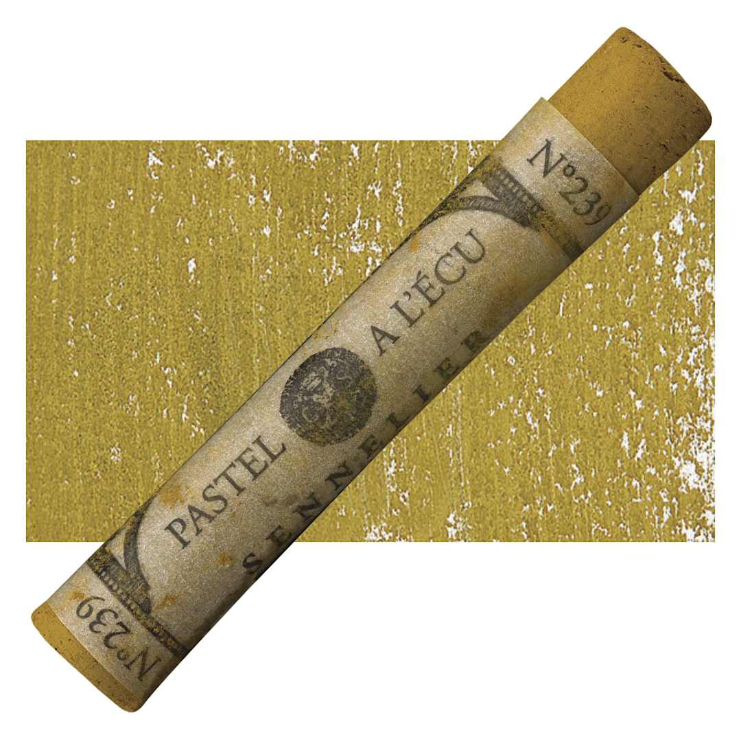 Open in modal - Sennelier Soft Pastel - Olive Green 239 pastel and swatch