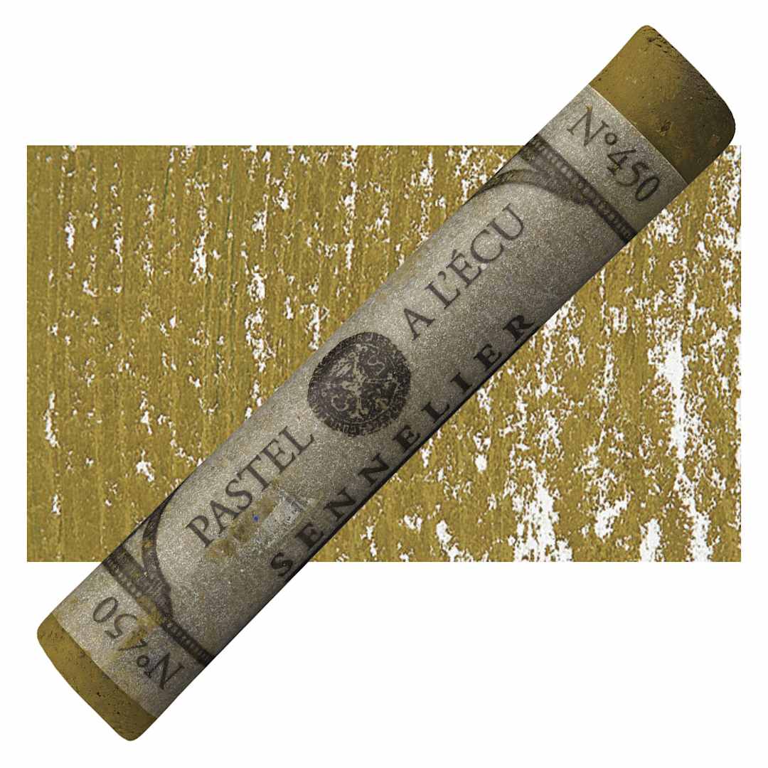 Open in modal - Sennelier Soft Pastel - Olive Grey pastel and swatch