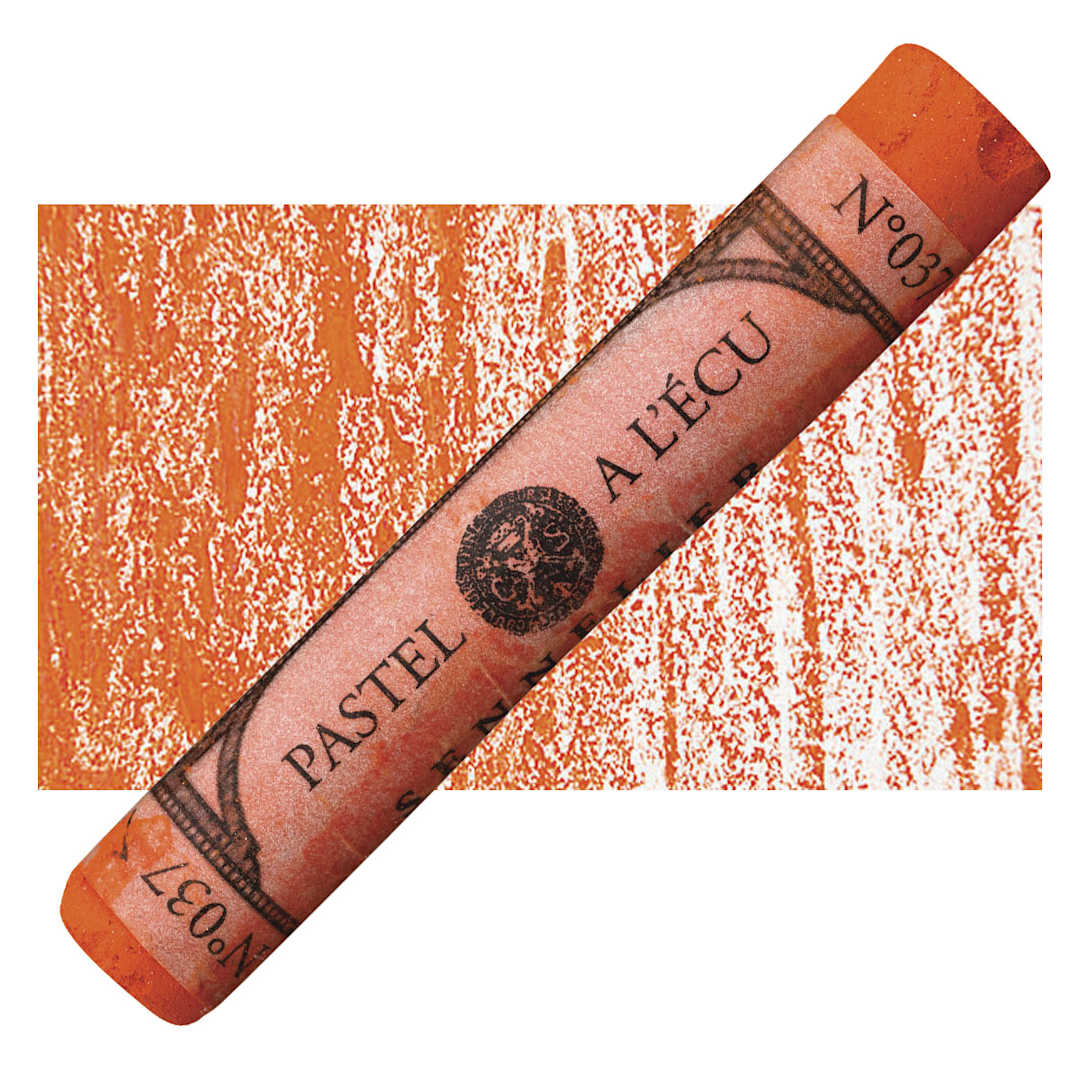 Open in modal - Sennelier Soft Pastel - Orange Lead pastel and swatch