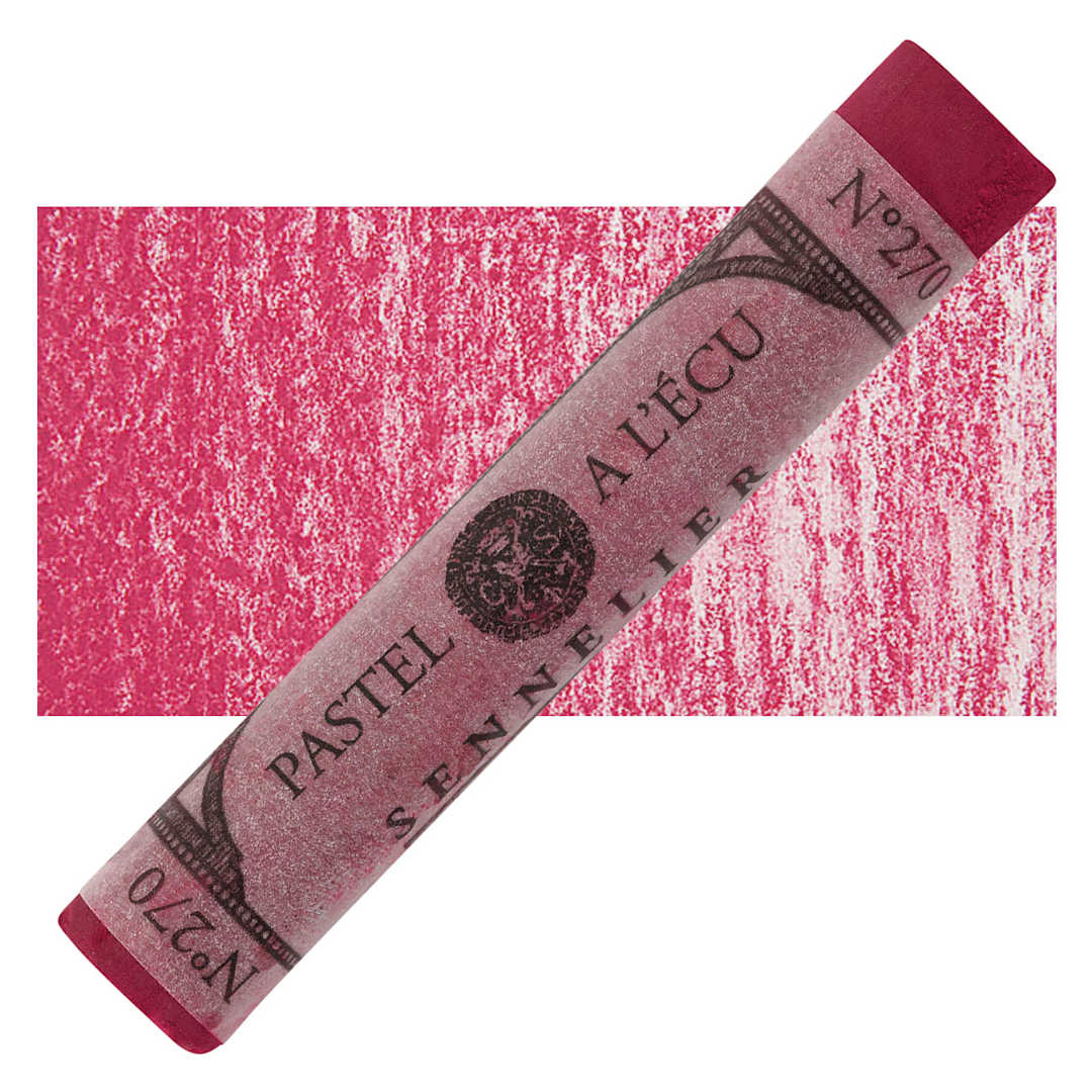 Open in modal - Sennelier Soft Pastel - Pink Lake pastel and swatch