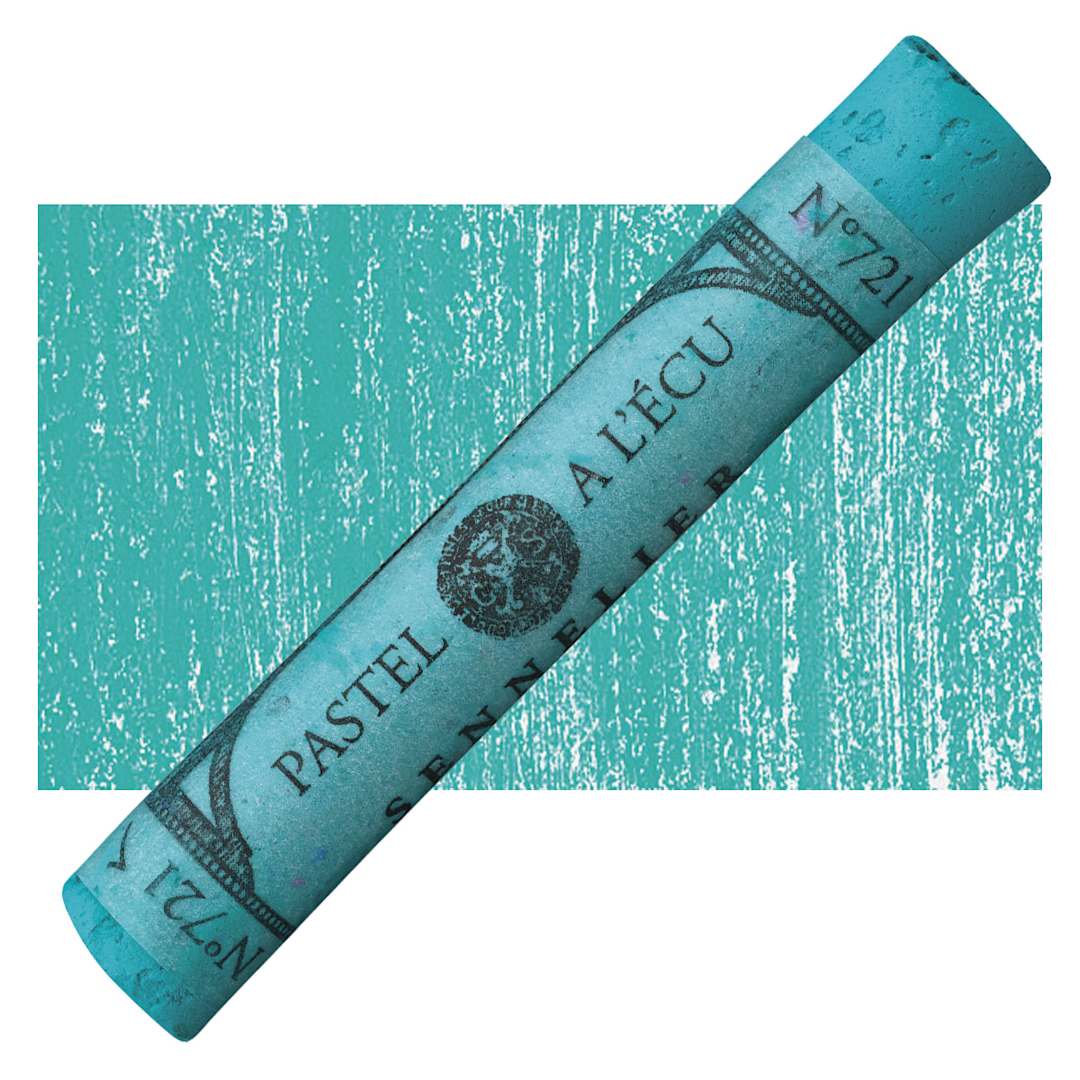 Open in modal - Sennelier Soft Pastel - Turquoise Green 721 pastel and swatch
