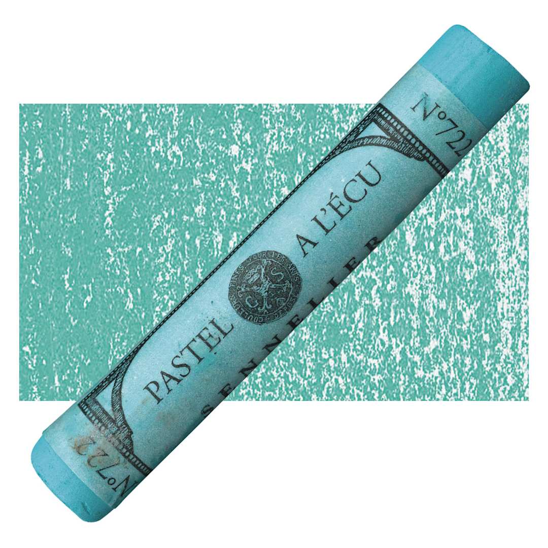 Open in modal - Sennelier Soft Pastel - Turquoise Green 722 pastel and swatch