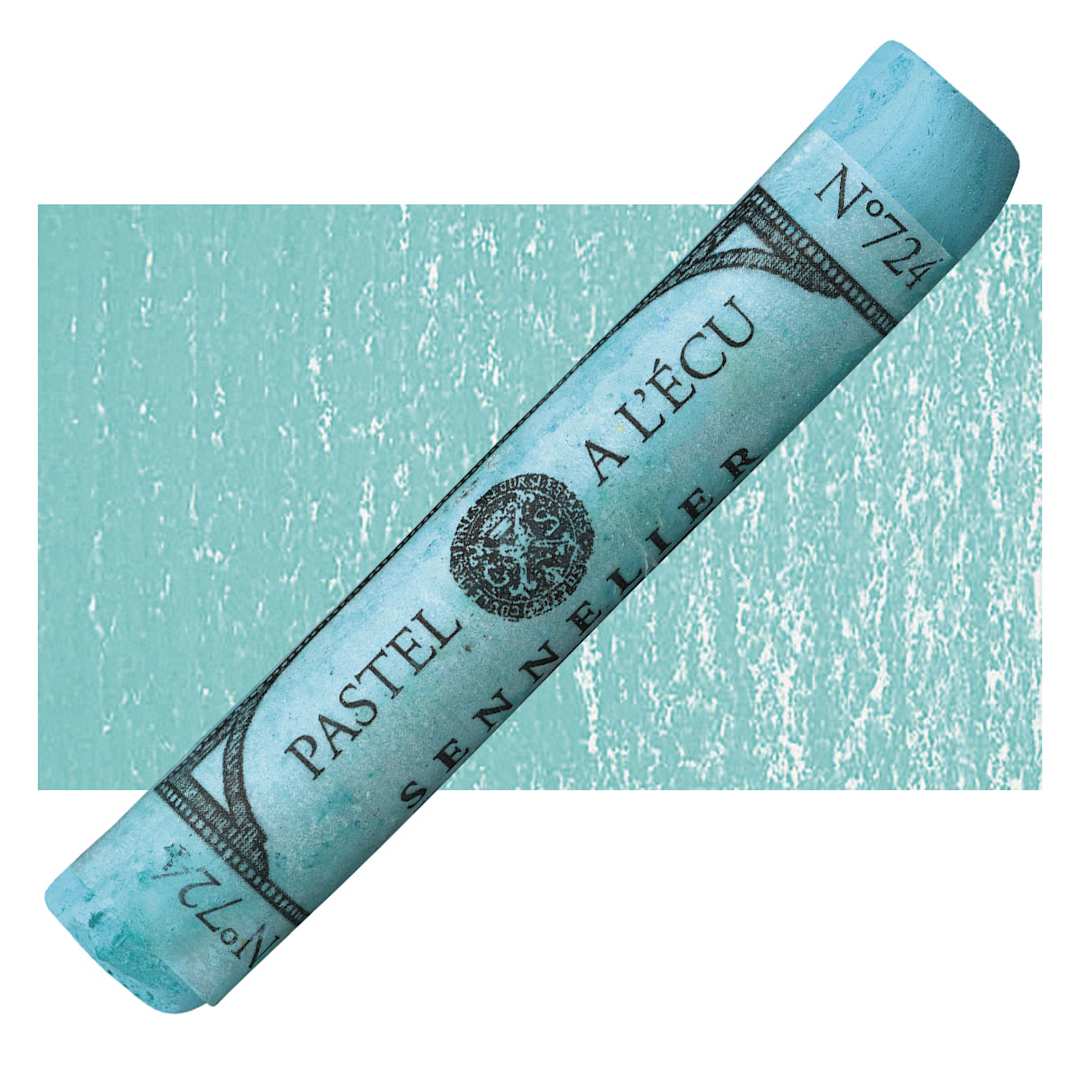 Open in modal - Sennelier Soft Pastel - Turquoise Green 724 pastel and swatch