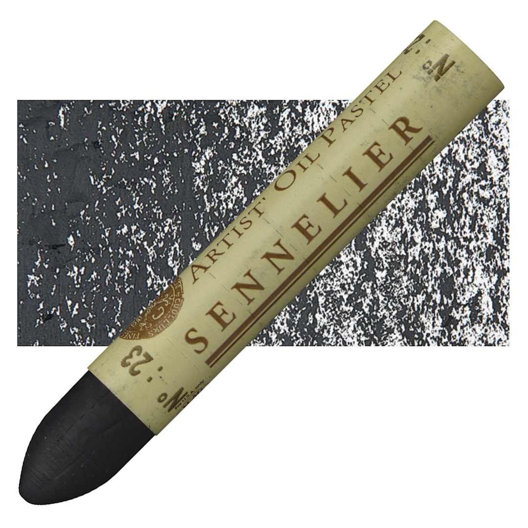 Open in modal - Sennelier Oil Pastel - Black oil pastel and swatch