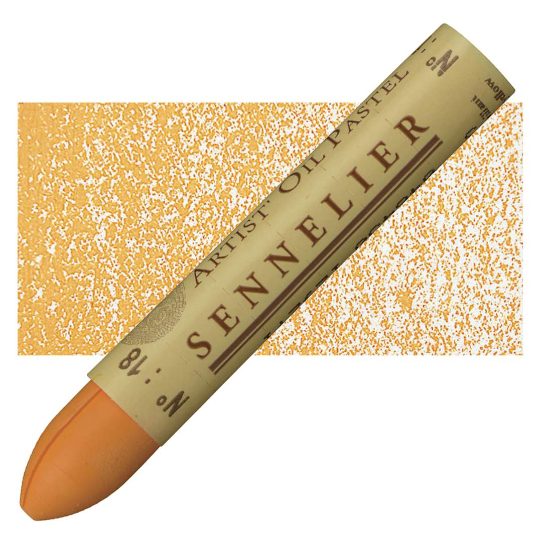 Open in modal - Sennelier Oil Pastel - Bright Yellow oil pastel and swatch