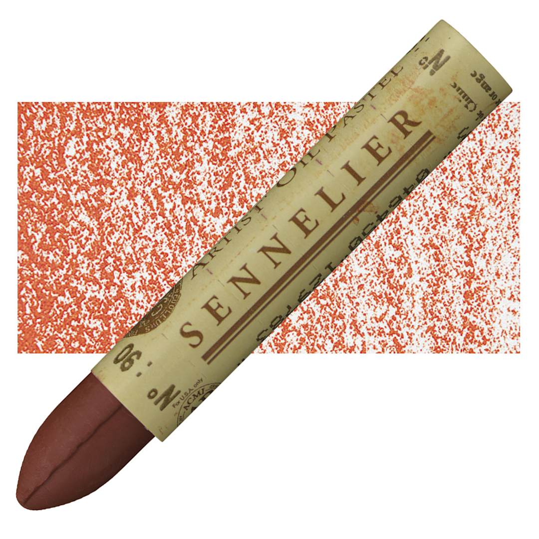 Open in modal - Sennelier Oil Pastel - Chinese Orange oil pastel and swatch