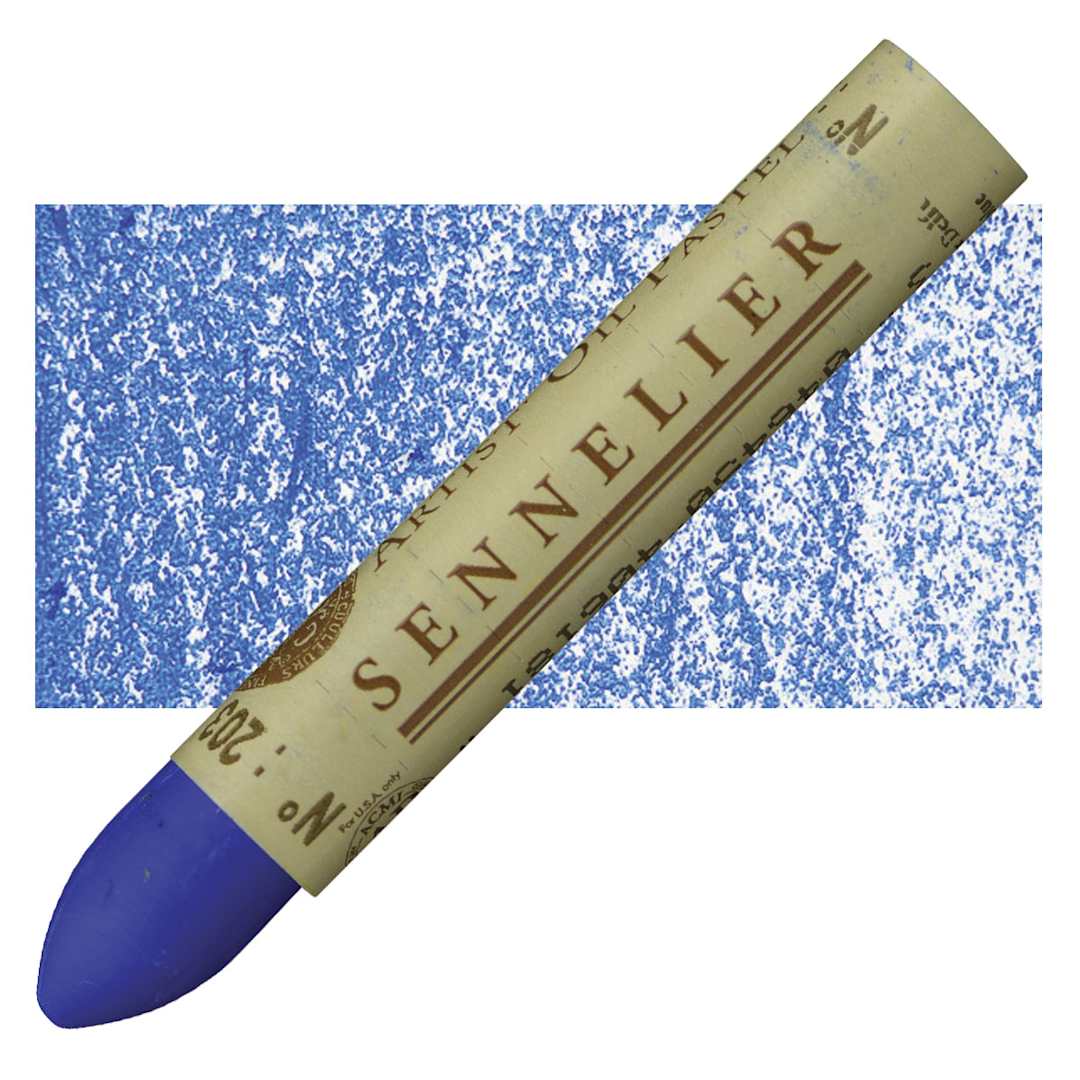 Open in modal - Sennelier Oil Pastel - Delft Blue oil pastel and swatch