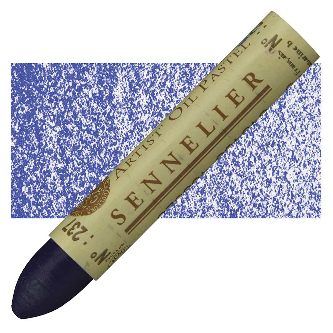 Open in modal - Sennelier Oil Pastel - French Ultramarine Blue oil pastel and swatch