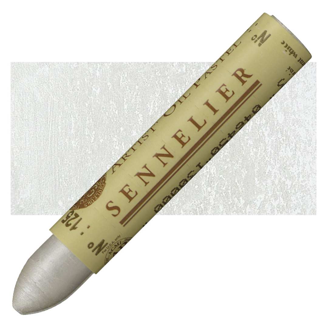 Open in modal - Sennelier Oil Pastel - Iridescent White oil pastel and swatch
