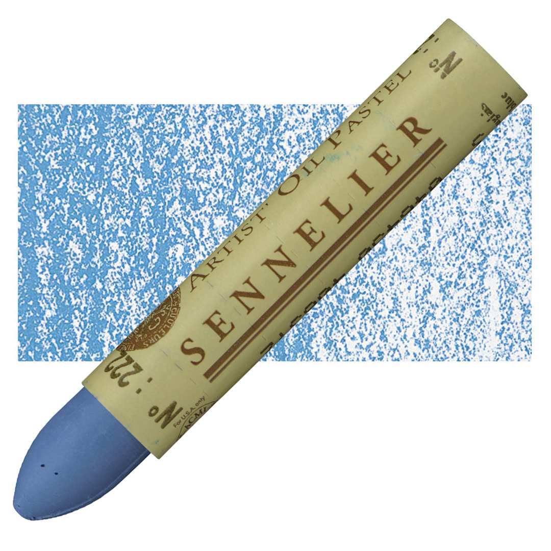 Open in modal - Sennelier Oil Pastel - Phthalo Blue oil pastel and swatch
