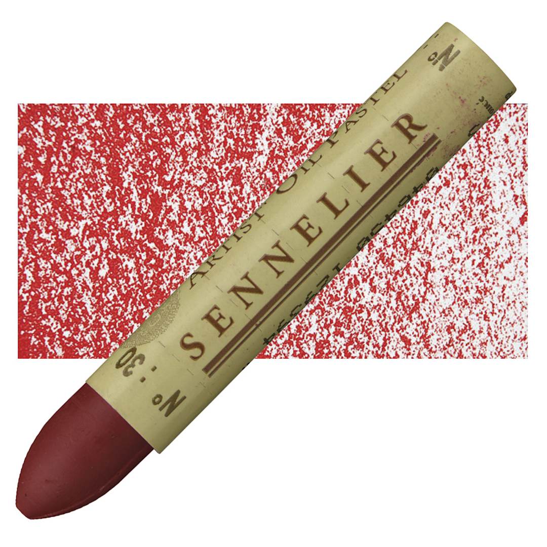 Open in modal - Sennelier Oil Pastel - Red Deep oil pastel and swatch