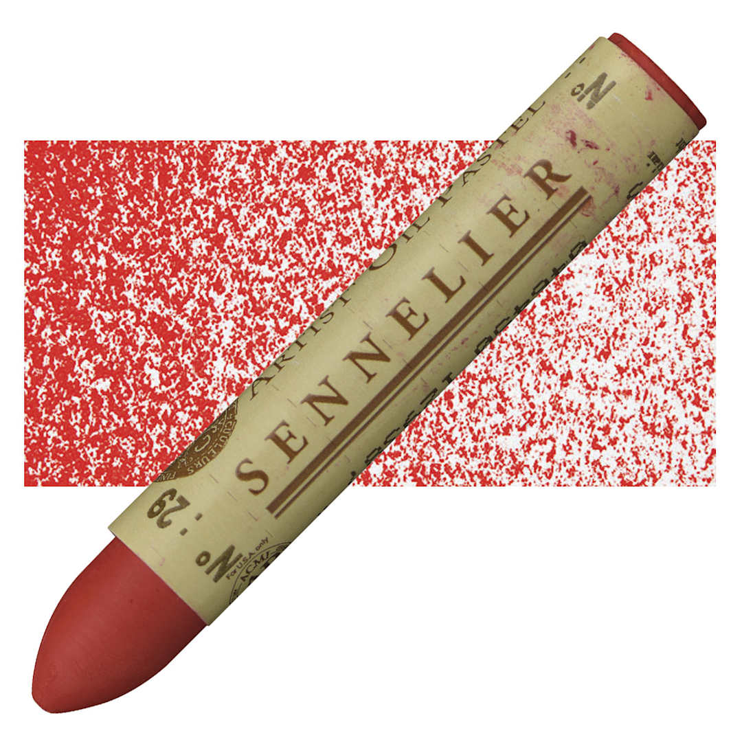 Open in modal - Sennelier Oil Pastel - Red Light oil pastel and swatch