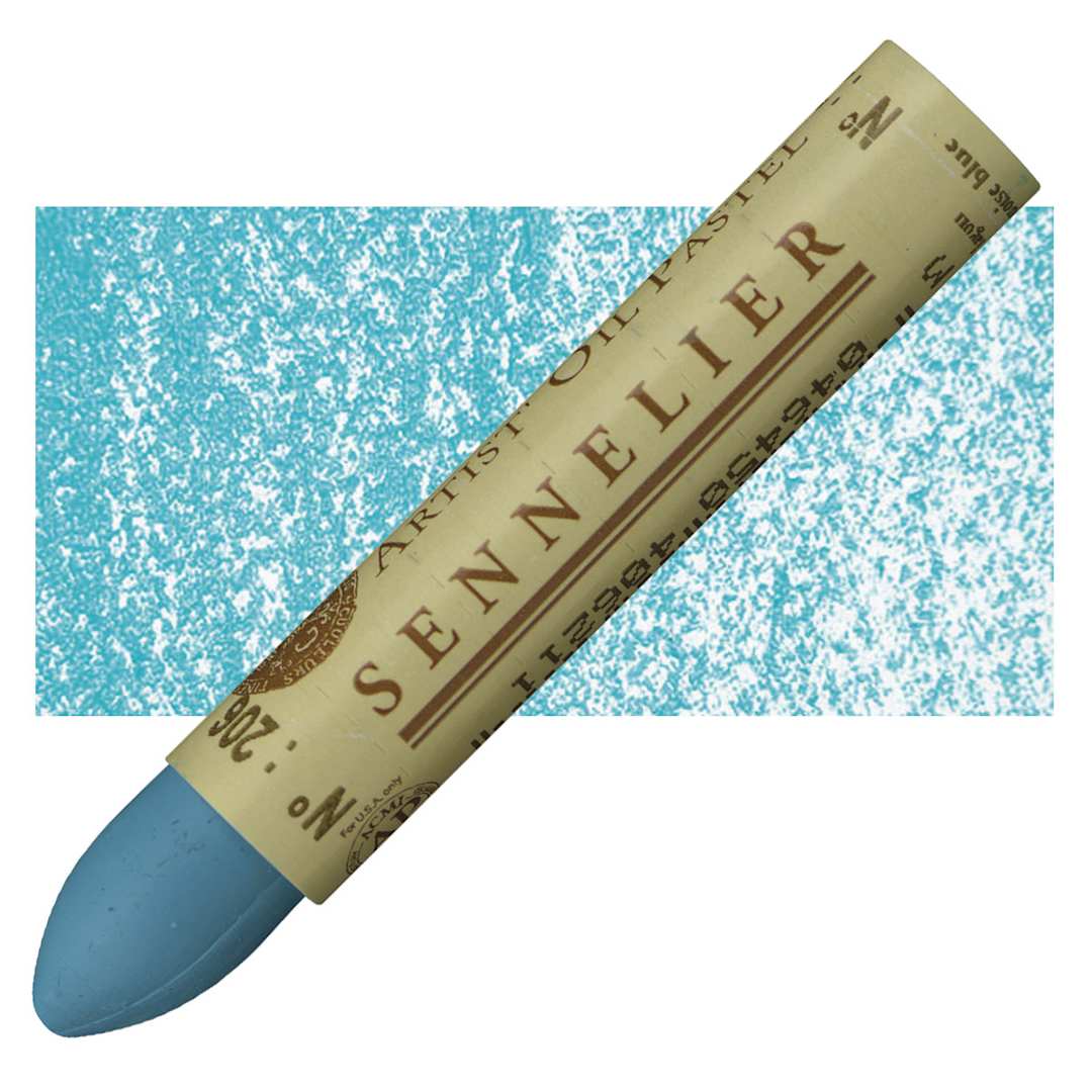 Open in modal - Sennelier Oil Pastel - Turquoise Blue oil pastel and swatch