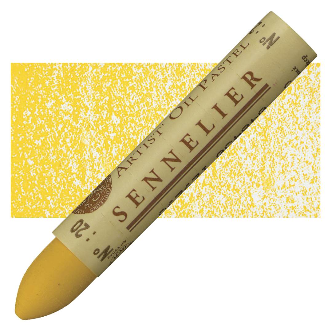 Open in modal - Sennelier Oil Pastel - Yellow Deep oil pastel and swatch