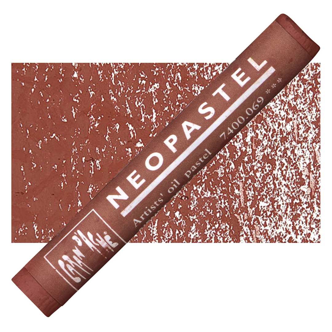 Open in modal - Caran d'Ache Neopastel - Burnt Sienna pastel and swatch