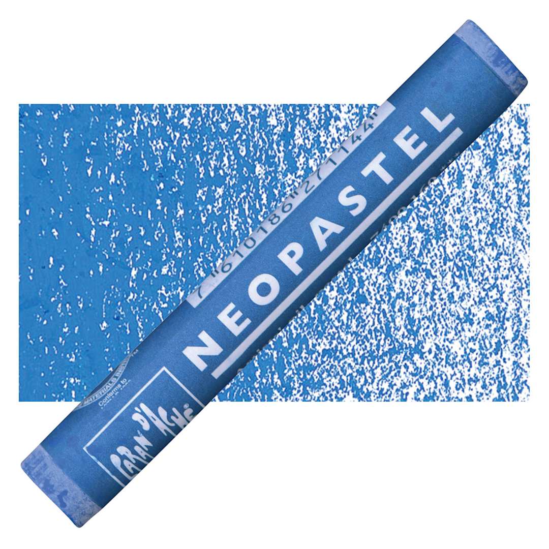 Open in modal - Caran d'Ache Neopastel - Cobalt Blue pastel and swatch