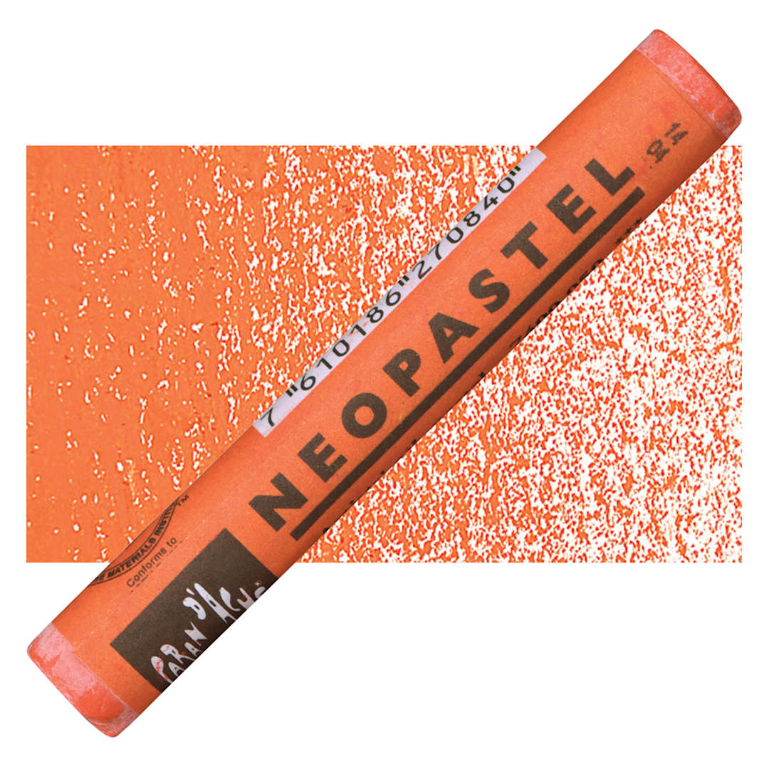 Open in modal - Caran d'Ache Neopastel - Flame Red pastel and swatch