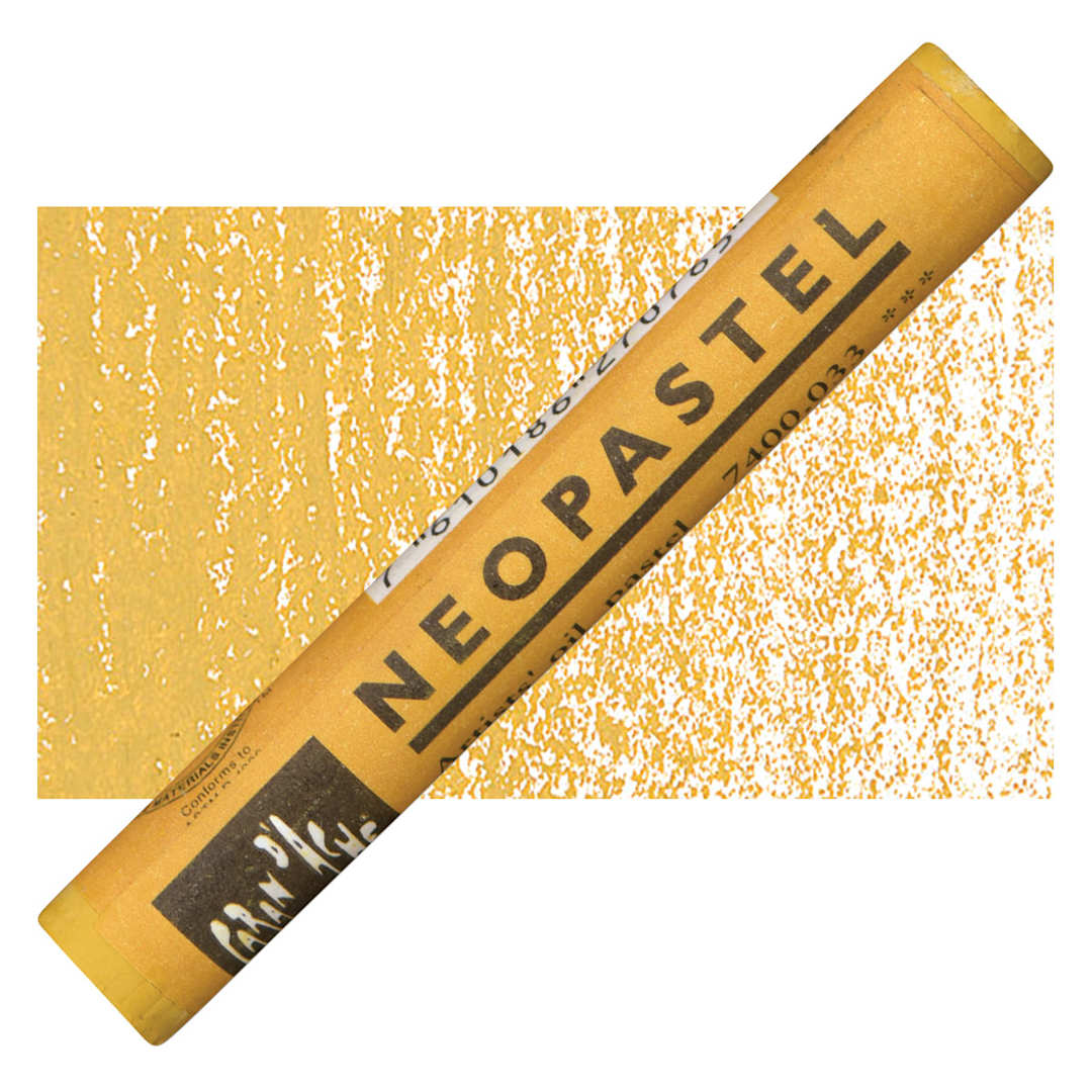 Open in modal - Caran d'Ache Neopastel - Golden Ochre pastel and swatch