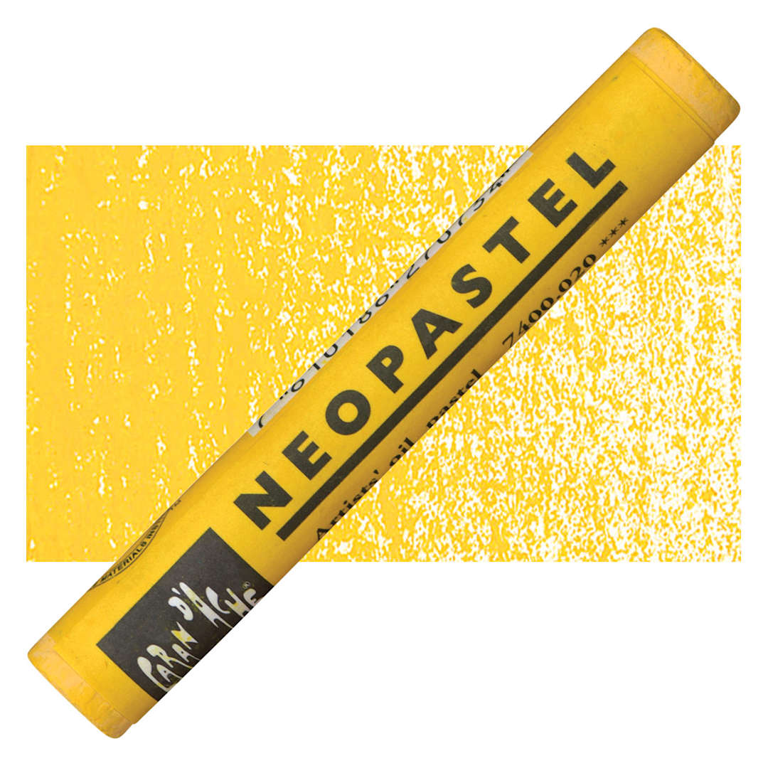 Open in modal - Caran d'Ache Neopastel - Golden Yellow pastel and swatch