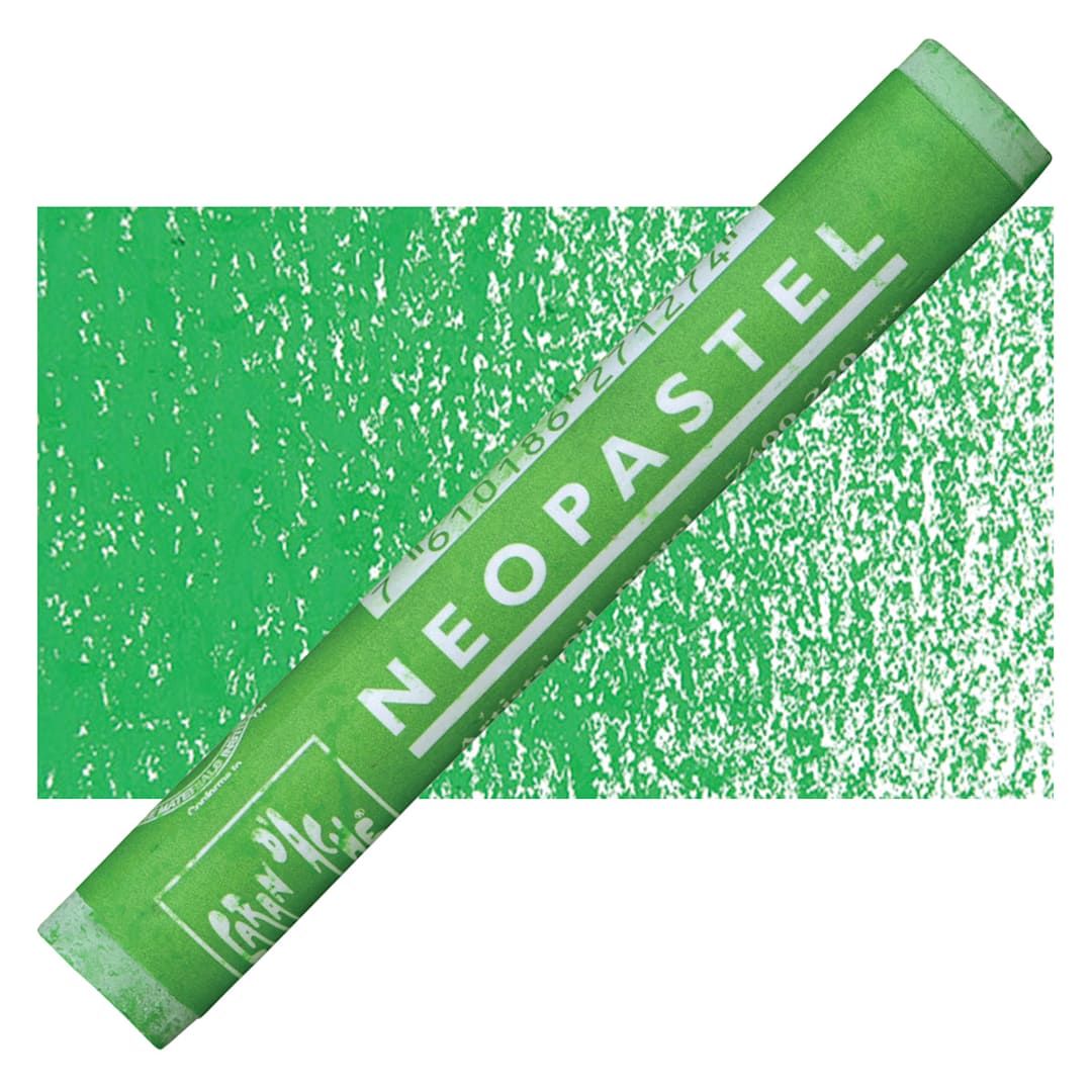 Open in modal - Caran d'Ache Neopastel - Grass Green pastel and swatch