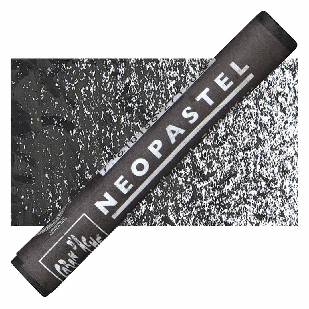 Open in modal - Caran d'Ache Neopastel - Ivory Black pastel and swatch