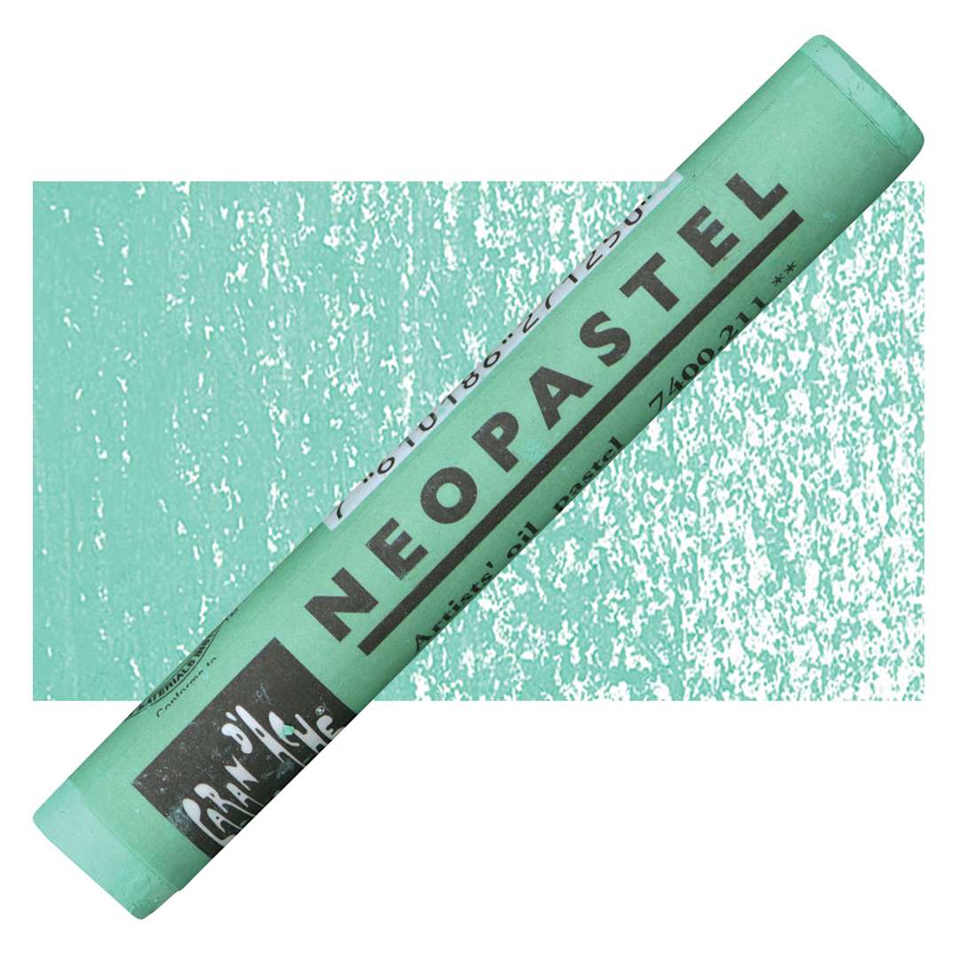 Open in modal - Caran d'Ache Neopastel - Jade Green pastel and swatch