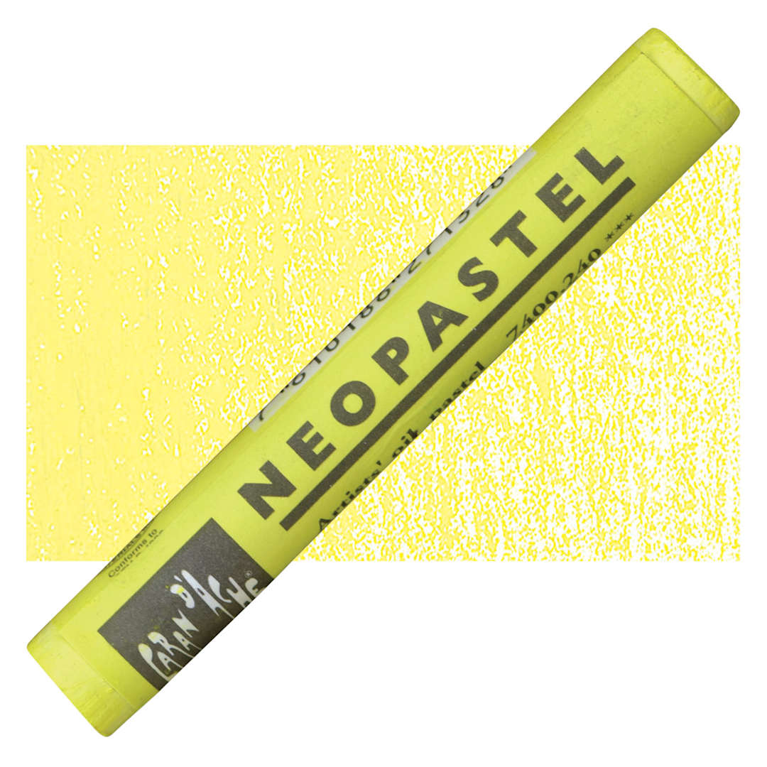 Open in modal - Caran d'Ache Neopastel - Lemon Yellow pastel and swatch