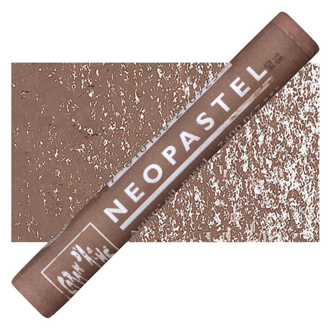 Open in modal - Caran d'Ache Neopastel - Mahogany pastel and swatch
