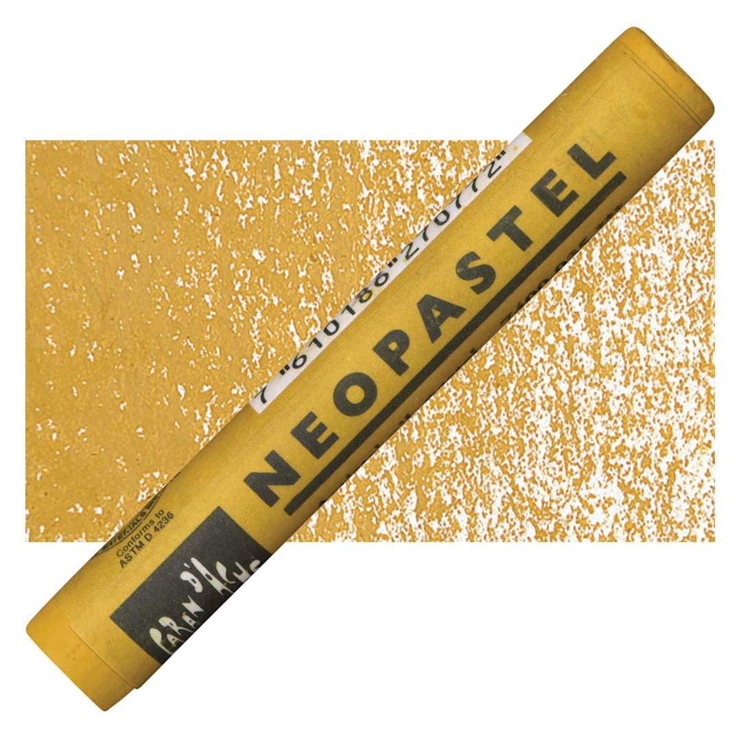 Open in modal - Caran d'Ache Neopastel - Ochre pastel and swatch