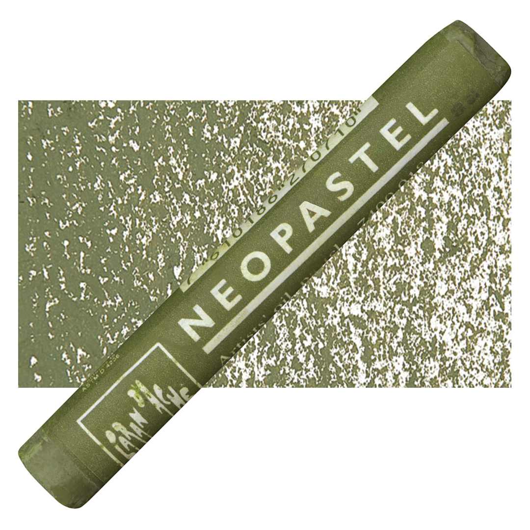 Open in modal - Caran d'Ache Neopastel - Olive Gray pastel and swatch