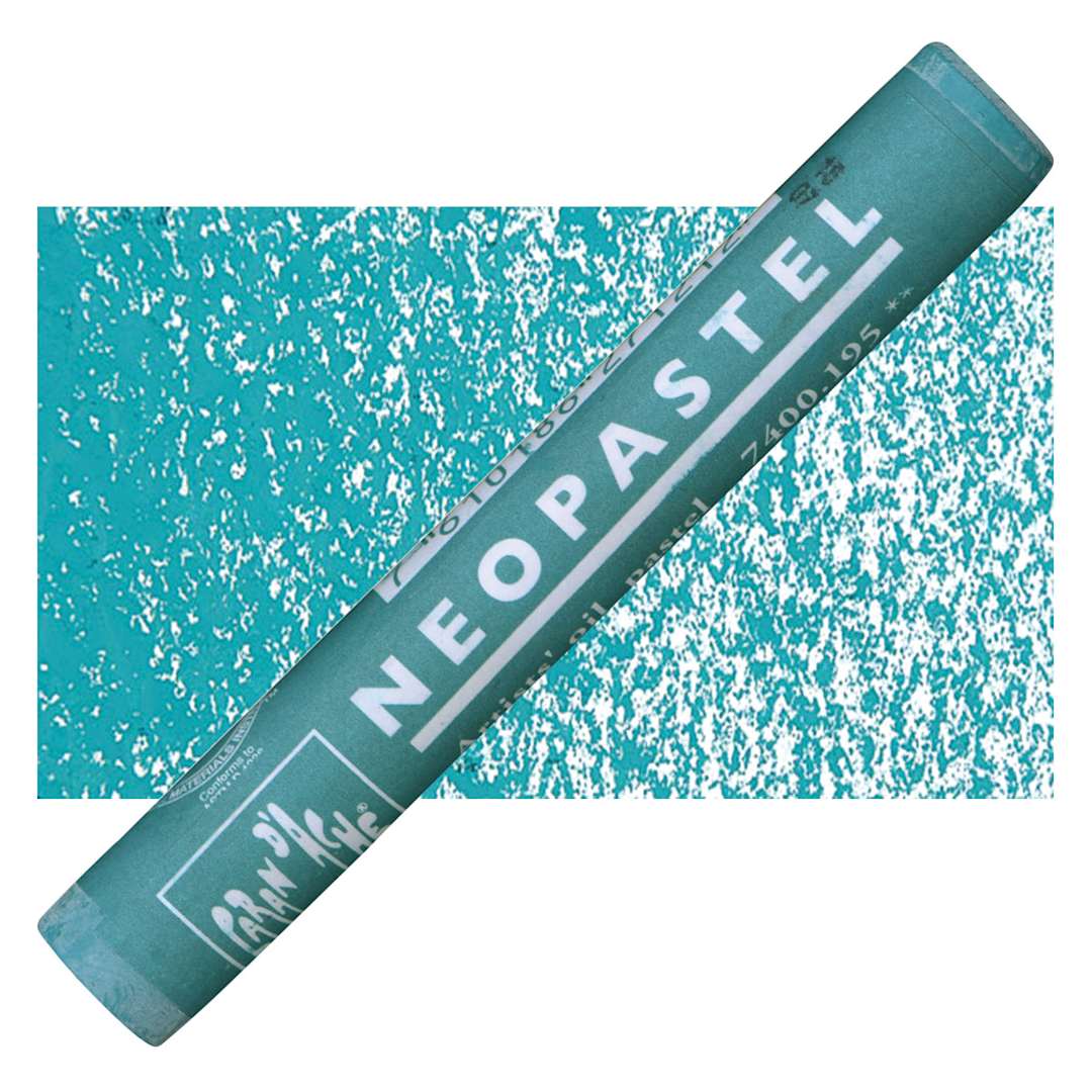 Open in modal - Caran d'Ache Neopastel - Opaline Green pastel and swatch