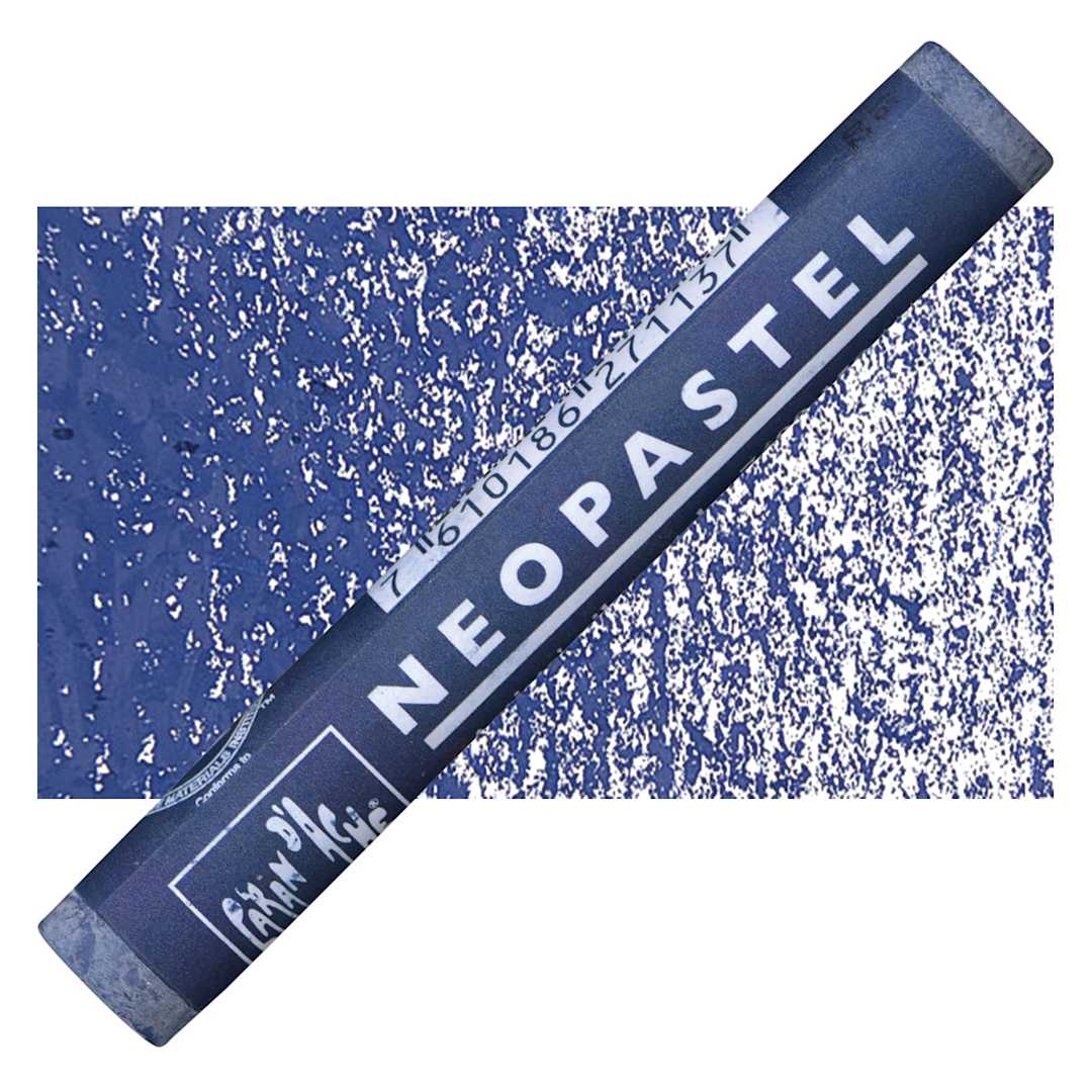Open in modal - Caran d'Ache Neopastel - Prussian Blue pastel and swatch
