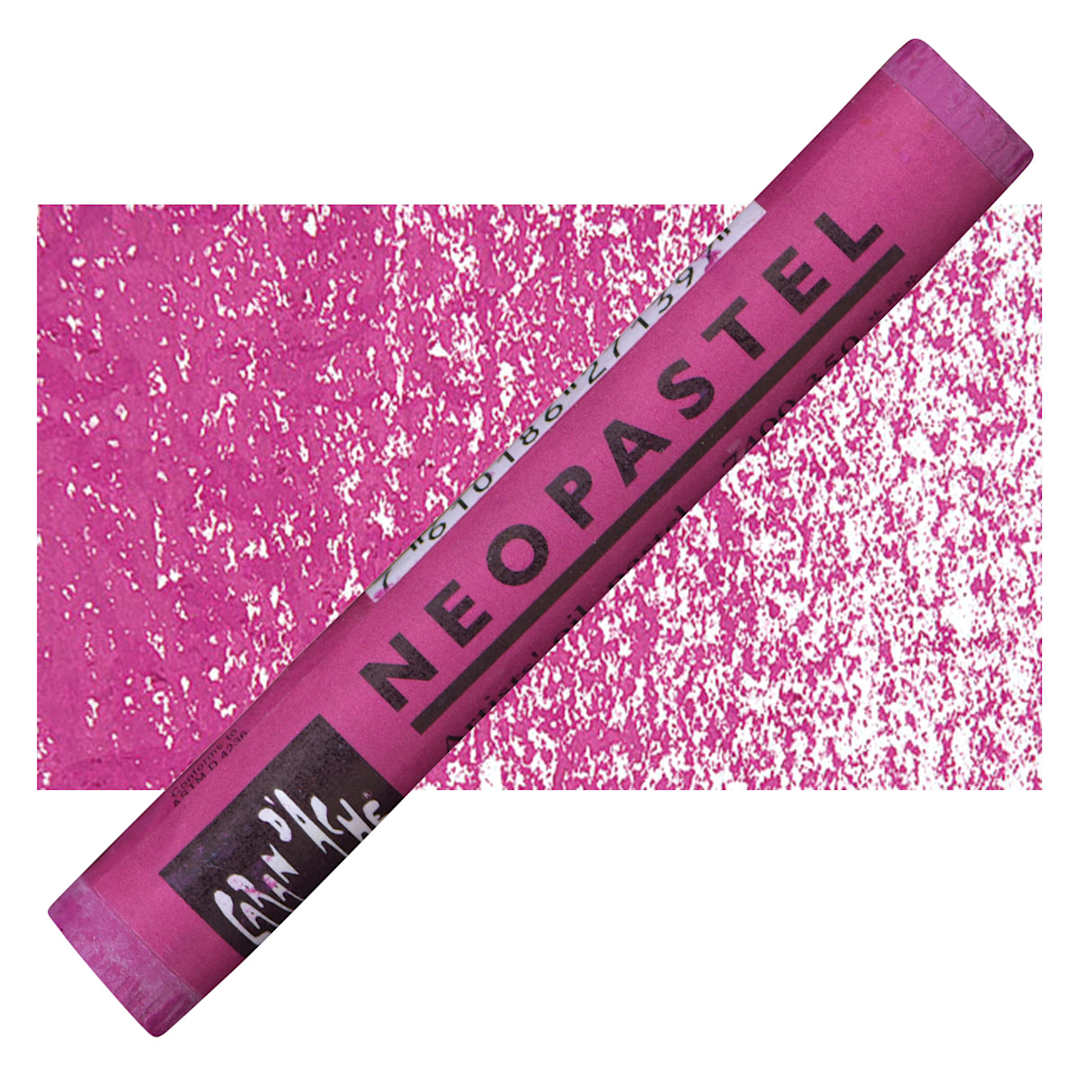 Open in modal - Caran d'Ache Neopastel - Purplish Red pastel and swatch