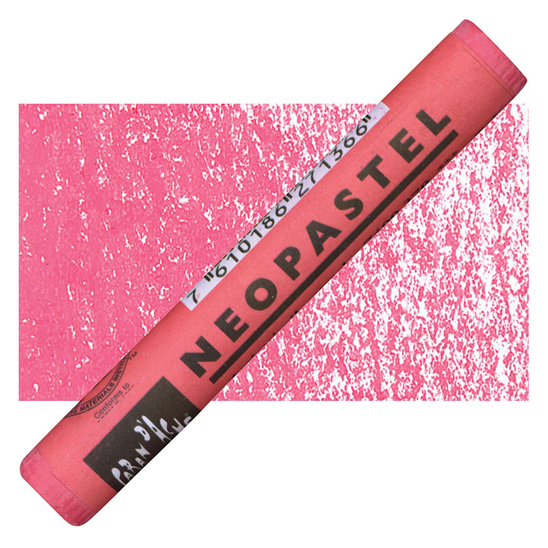 Open in modal - Caran d'Ache Neopastel - Rasberry Red pastel and swatch