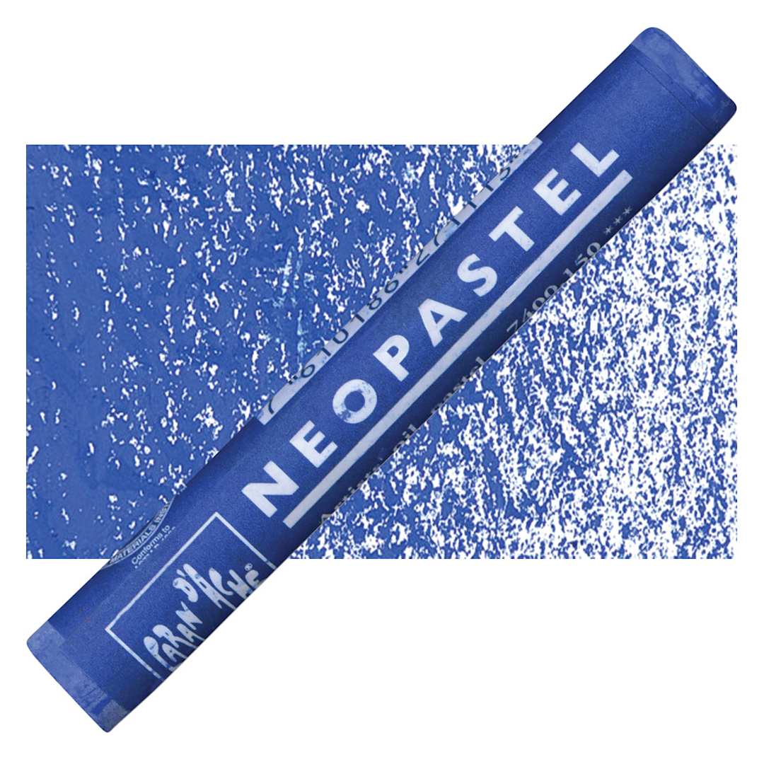 Open in modal - Caran d'Ache Neopastel - Sapphire Blue pastel and swatch