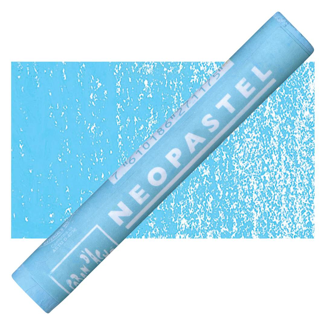 Open in modal - Caran d'Ache Neopastel - Turquoise Blue pastel and swatch