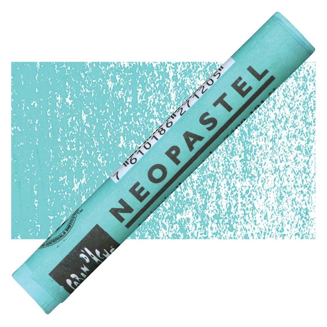 Open in modal - Caran d'Ache Neopastel - Turquoise Green pastel and swatch