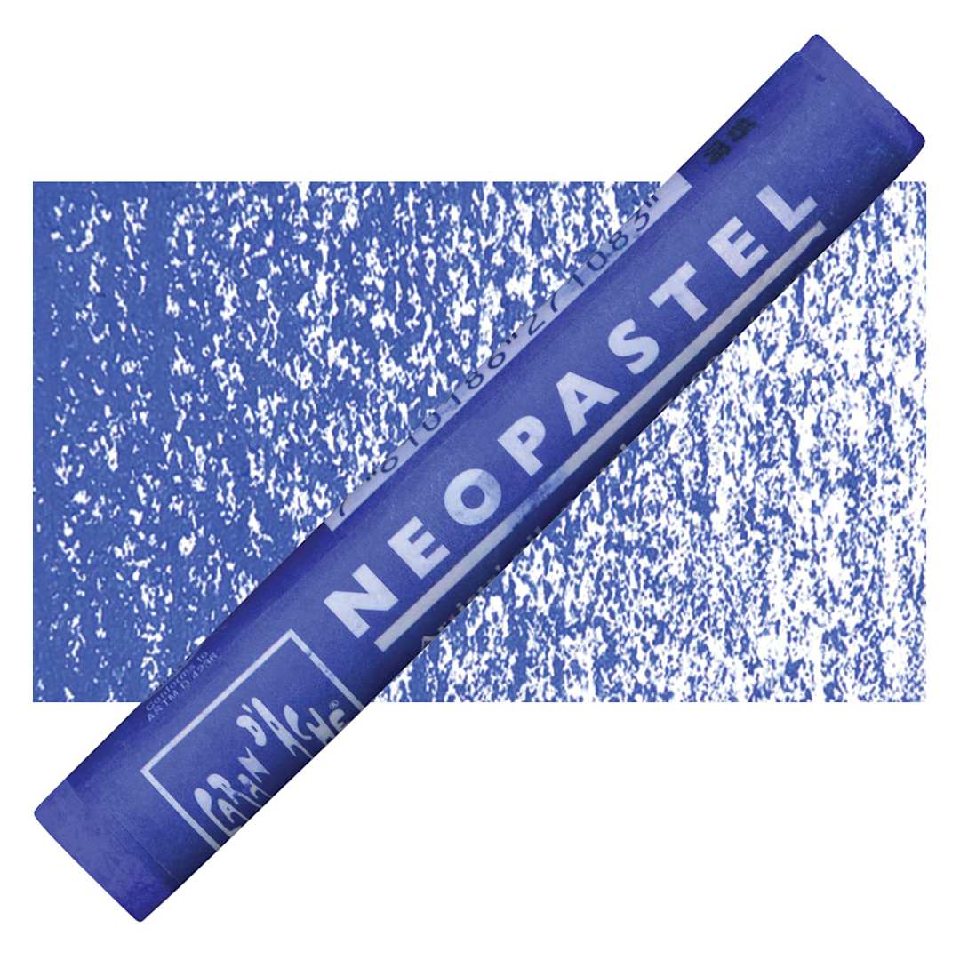 Open in modal - Caran d'Ache Neopastel - Ultramarine pastel and swatch