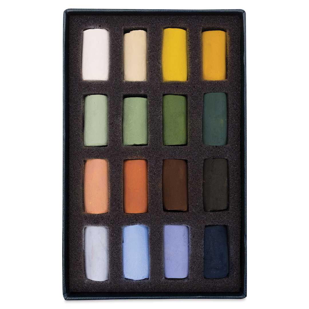 Open in modal - Unison Handmade Pastels - Landscape Colors, Half Stick, Set of 16 (set contents)